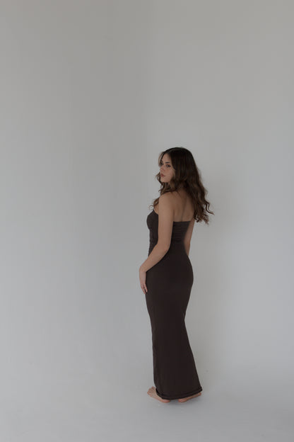 Strapless Cutout Maxi Dress